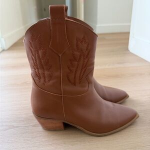 Dior Brown Western Ankle Boots